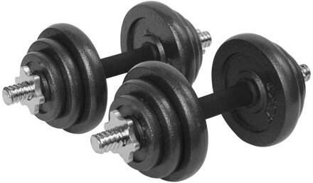 Verstelbare Dumbbell Set - In Koffer - 20 Kg (2x 10 Kg) Zwart