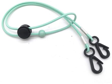 Verstelbare Elastische Lanyard/Neck Strap/Chain Voor Gezichtsmasker/Gezicht Die Handgemaakte Masker Opknoping Touw Gezichtsmasker lanyard groen