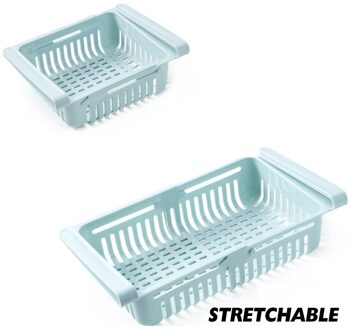 Verstelbare En Rekbaar Koelkast Organizer Lade Mand Koelkast Opslag Bin Keuken Rack Opslag Houder Voor Voedsel Diversen B2 20.5x16.4x7.6cm
