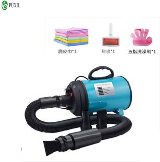 Verstelbare Geluidsarme Huisdier Föhn Hond Kat Grooming Heater Blower Drogers Blauw