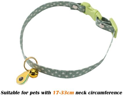 Verstelbare Gesp Kraag Dierbenodigdheden Kat Accessoires Leuke Huisdier Kraag Met Bell Verstelbare Kleine Hond Kitten Ketting Voor Pet avocado