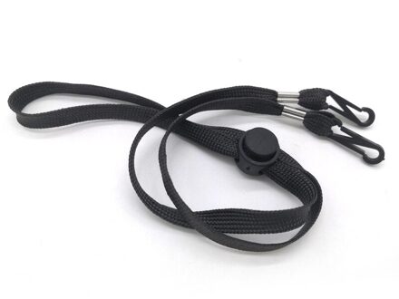 Verstelbare Gezichtsmasker Lanyard Extension Ropehandy Handige Houder Touw Anti-verloren Masker Opknoping Hals Rop Halter Touwen 04 zwart