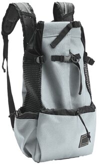 Verstelbare Hond Rugzak Kangoeroe Puppy Hond Carrier Ademende Voorkant Tas Huisdier Draagtas Reizen Benen Out Hond Outdoor Carrier Supply Grijs / XL
