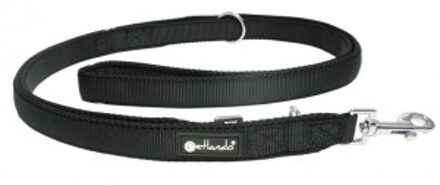 Verstelbare hondenriem Petlando Mesh dressuurlijn M Zwart 2,3m - 15mm