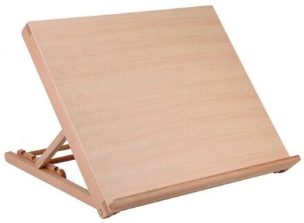 Verstelbare Houten Kunst Tekentafel Houten Bureau Canvas Workstation Schets Schildersezel