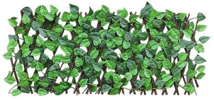 Verstelbare Intrekbare Hek Kunstmatige Blad Tuin Gebouwen Trellis Decor Privacy Uitbreiden Houten Landschapsarchitectuur Hek Balkon Style1 43x20cm