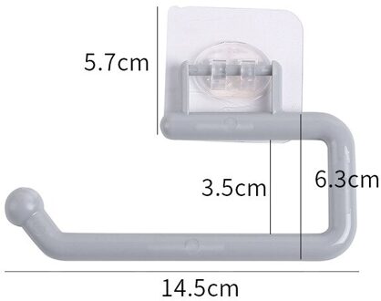 Verstelbare Keuken Papierrolhouder Zelfklevende Keuken Toiletrolhouder Wc Papieren Handdoek Plastic Rek Voor Badkamer Opslag S-grijs