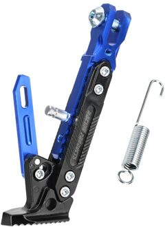 Verstelbare Kickstand Motorfiets Accessoires Kick Stand Parking Beugel Motorfiets Cnc Voet Side Stand Voor Elektrische Motor Blauw