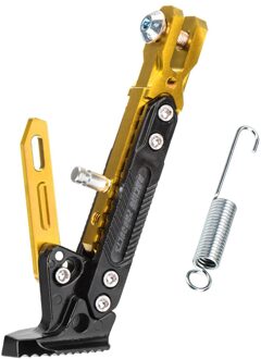 Verstelbare Kickstand Motorfiets Accessoires Kick Stand Parking Beugel Motorfiets Cnc Voet Side Stand Voor Elektrische Motor Goud