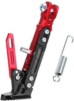 Verstelbare Kickstand Motorfiets Accessoires Kick Stand Parking Beugel Motorfiets Cnc Voet Side Stand Voor Elektrische Motor Rood