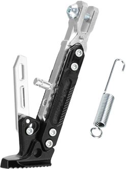 Verstelbare Kickstand Motorfiets Accessoires Kick Stand Parking Beugel Motorfiets Cnc Voet Side Stand Voor Elektrische Motor Zilver