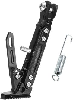 Verstelbare Kickstand Motorfiets Accessoires Kick Stand Parking Beugel Motorfiets Cnc Voet Side Stand Voor Elektrische Motor zwart