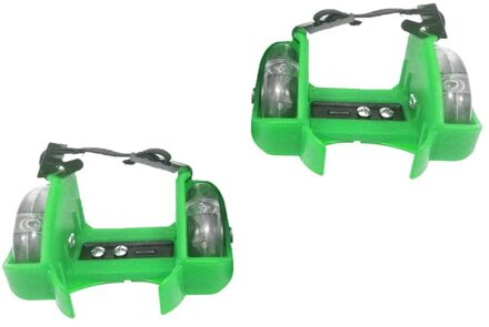 Verstelbare Kid Hak Wielen Rolschaatsen Schoen Kids Flash Rolschaatsen Schoenen groen