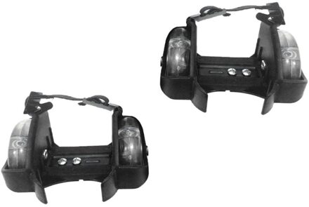 Verstelbare Kid Hak Wielen Rolschaatsen Schoen Kids Flash Rolschaatsen Schoenen zwart