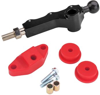 Verstelbare Korte Hoogte Throw Shifter + Voor & Achter Shifter Stabilizer Bus Kit Voor Subaru Wrx Sti Impreza Wrx Brz forester zwart