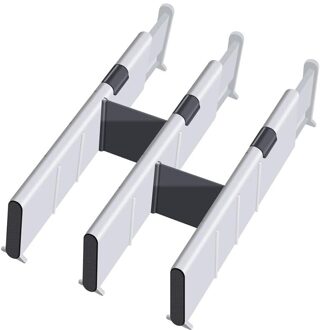 Verstelbare Lade Verdelers Organisatoren-Uitbreidbaar Lade Organisatie Afscheiders Voor Keuken, Dressoir, Slaapkamer, 3-Pack