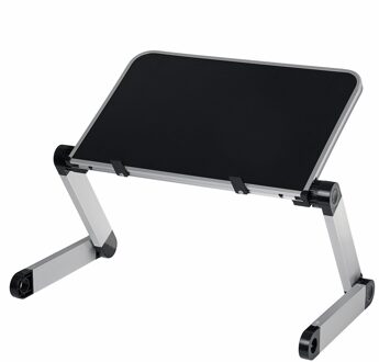 Verstelbare Laptop Bureau Aluminium Ergonomische Draagbare Tv Bed Lap Desk Tray Table Stand Notebook Tafel Desk Stand Zwart Wit type1