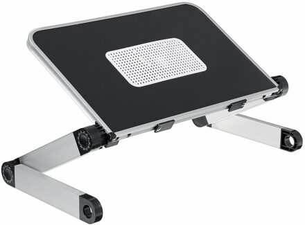 Verstelbare Laptop Bureau Aluminium Ergonomische Draagbare Tv Bed Lap Desk Tray Table Stand Notebook Tafel Desk Stand Zwart Wit type2