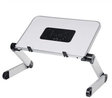 Verstelbare Laptop Bureau Aluminium Ergonomische Draagbare Tv Bed Lap Desk Tray Table Stand Notebook Tafel Desk Stand Zwart Wit type4