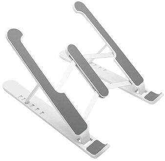 Verstelbare Laptop Cooling Holder Verticale Stand Notebook Riser Ondersteuning Beugel Voor Huishoudelijke Computer Accessoires wit