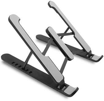 Verstelbare Laptop Cooling Holder Verticale Stand Notebook Riser Ondersteuning Beugel Voor Huishoudelijke Computer Accessoires zwart