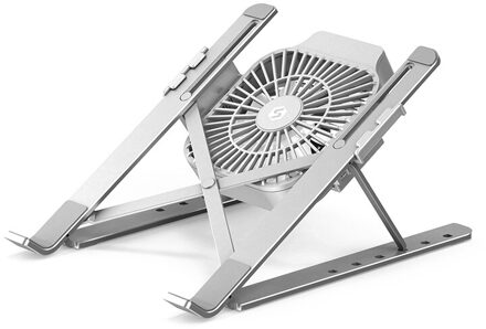 Verstelbare Laptop Stand Ondersteuning 10 "Tot 17" Met Fans Usb Cooling Warmteafvoer Stand Aluminium Houder Voor notebook