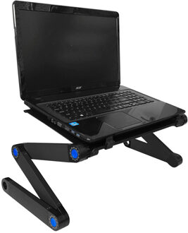 Verstelbare laptoptafel bed / bank - Laptopstandaard - Wendbaar - Zwar Zwart