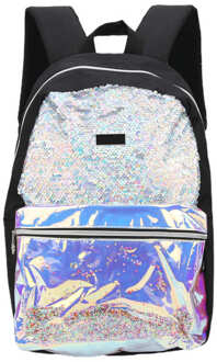 Verstelbare Loopstoeltje Pailletten Decoratie Student Modieuze Rugzak Kinderen Prachtige Draagbare Schooltas Riem zwart