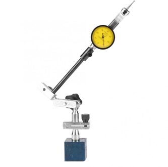 Verstelbare Magnetische Base Stand Houder Met Geel-Gezicht Meetklok Gauge 0-0.8 Mm Dial Indicator