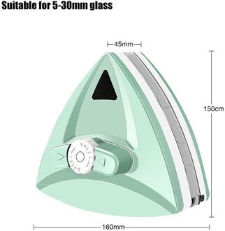 Verstelbare Magnetische Glas Ruitenwisser Voor Schoonmaken Ramen Double Side Glas Reinigingsborstel Ruitenwisser Voor Keuken Badkamer Gereedschap groen 5 to 30 mm