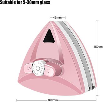 Verstelbare Magnetische Glas Ruitenwisser Voor Schoonmaken Ramen Double Side Glas Reinigingsborstel Ruitenwisser Voor Keuken Badkamer Gereedschap roze 5 to 30 mm