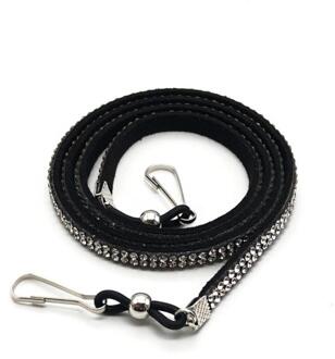 Verstelbare Masker Opknoping Touw Ketting Acryl Rhinestone Lanyard Met Clip Glazen Houder Traceless Oor Twee Haken Thuis Opslag Bruin