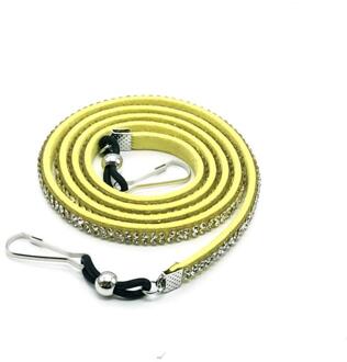 Verstelbare Masker Opknoping Touw Ketting Acryl Rhinestone Lanyard Met Clip Glazen Houder Traceless Oor Twee Haken Thuis Opslag doorzichtig