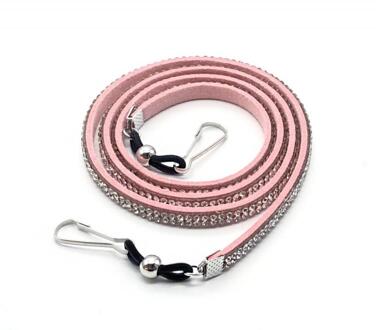 Verstelbare Masker Opknoping Touw Ketting Acryl Rhinestone Lanyard Met Clip Glazen Houder Traceless Oor Twee Haken Thuis Opslag Goud