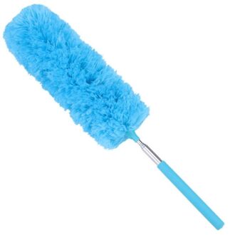 Verstelbare Microfiber Afstoffen Borstel Verlengen Stretch Veer Thuis Stofdoek airconditioning Auto Meubels Huishoudelijke Borstel A-blauw