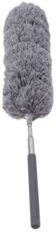 Verstelbare Microfiber Afstoffen Borstel Verlengen Stretch Veer Thuis Stofdoek Airconditioning Auto Meubels Huishoudelijke Borstel grijs