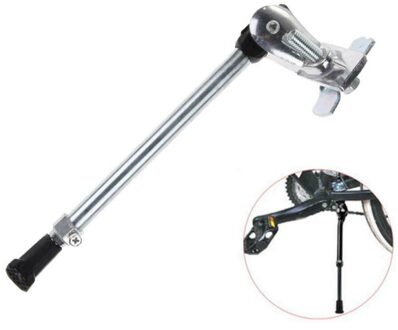 Verstelbare Mtb Fiets Kickstand Parking Rack Mtb Mountainbike Ondersteuning Side Kick Stand Voet Brace 16 ''-27'' Fiets Onderdelen 02 wit