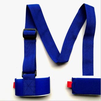 Verstelbare Nylon Skiën Zakken Pole Schouder Hand Carrier Lash Handvat Bandjes Porter Skiën Haak Lus Beschermen Voor Ski Snowboard Blauw
