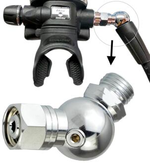 Verstelbare Onderwater Duiken Explorer Draaibare Ademen Regulator Adapter