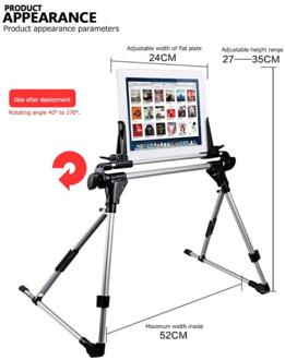 Verstelbare Opvouwbare Aluminium Legering Beugel Voor Slaapbank Bureau Floor Tablet Mobiele Telefoon Stand Telefoon Houder