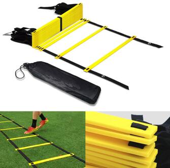 Verstelbare Outdoor Voetbal Training Ladder Duurzaam Agility Ladder Voor Speed Training Fitness Voetbal Agile Tempo 3m