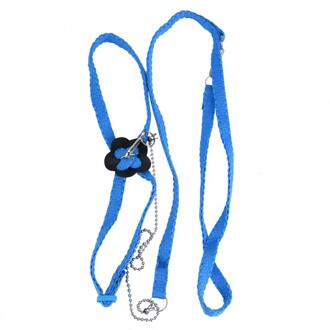 Verstelbare Parrot Bird Harness Leash Outdoor Harness Training Touw Anti Bite Vliegende Band Voor Vogel Papegaai Trainen En Spelen Blauw
