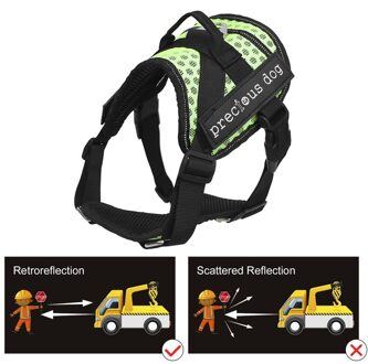Verstelbare Pet Dog Harness Kraag Halter Harnassen Comfortabele Ademende Mesh Walk Veiligheid Pet Vest Hond Levert groen