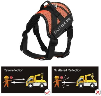 Verstelbare Pet Dog Harness Kraag Halter Harnassen Comfortabele Ademende Mesh Walk Veiligheid Pet Vest Hond Levert Oranje