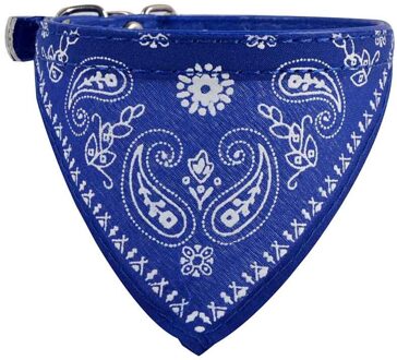 Verstelbare Pet Dog Puppy Cat Sjaal Bandana Kraag Halsdoek Bandana Kraag Halsdoek Hond Accessoires Grooming #40 blauw