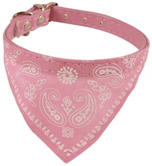 Verstelbare Pet Dog Puppy Cat Sjaal Bandana Kraag Halsdoek Bandana Kraag Halsdoek Hond Accessoires Grooming #40 roze