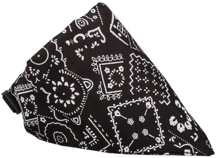 Verstelbare Pet Dog Puppy Cat Sjaal Bandana Kraag Halsdoek Leisure Praktische Duurzaam Delicate Gemak zwart / L