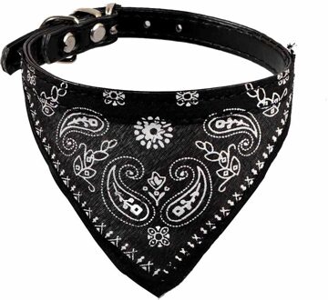 Verstelbare Pet Dog Puppy Cat Sjaal Bandana Kraag Halsdoek Stropdas Bandana Kraag Halsdoek Hond Accessoires Huisdier Bowtie zwart