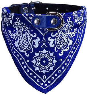 Verstelbare Pet Dog Puppy Cat Sjaal Bandana Kraag Halsdoek Voor Hond Perro Chien Dla Psa Hond Honden Cani Psy # # blauw M