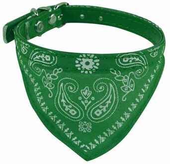 Verstelbare Pet Dog Puppy Cat Sjaal Bandana Kraag Halsdoek Voor Hond Perro Chien Dla Psa Hond Honden Cani Psy # # groen S